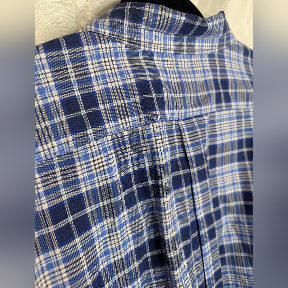 Polo Ralph Lauren Long Sleeve Blue plaid dress shirt 4xlt